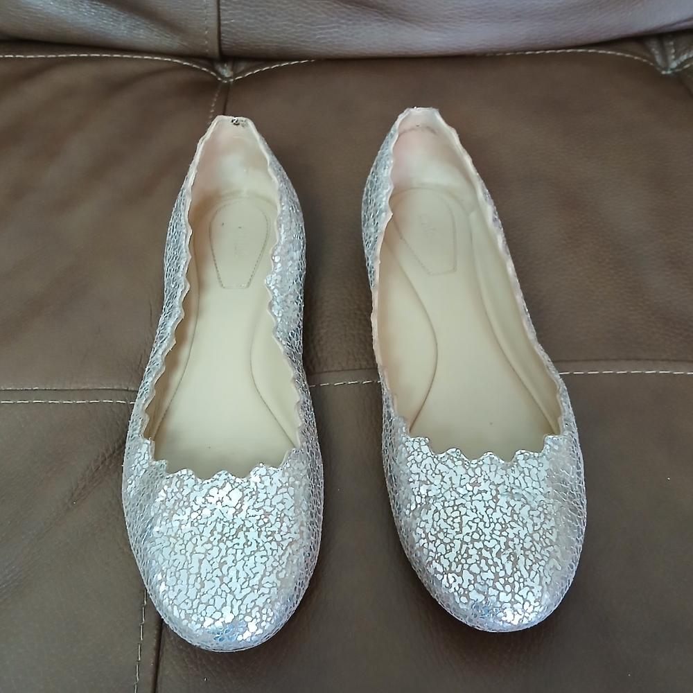 Chloé Lauren Glitter Ballet Flats‎